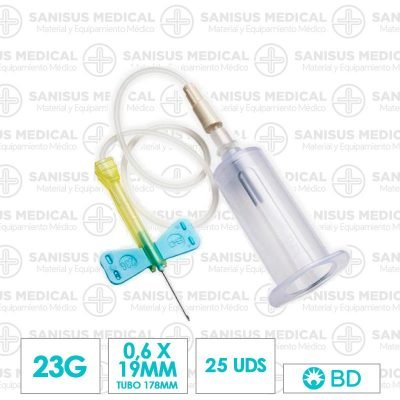 Palomilla Vacutainer de seguridad BD 23G con portatubos Azul - 8 Cajas de 25 uds - Ref 368655 - Imagen 4