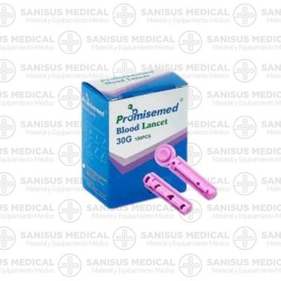 Lanceta punción capilar estéril 30G Caja 100 uds