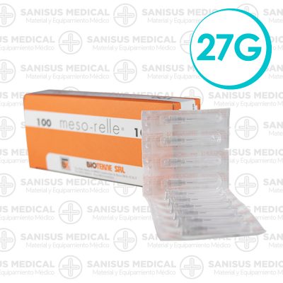 Agujas mesoterapia meso-relle 27G 0,40x4mm