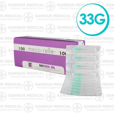 Agujas mesoterapia meso-relle 33G 0,20x4mm
