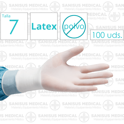 Guantes quirúrgicos de látex estériles sin polvo 50 pares T. 7