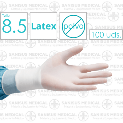 Guantes quirúrgicos de látex estériles sin polvo 50 pares T. 8.5