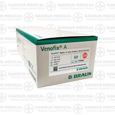 Palomilla Venofix 25G 0,5 x 19 mm Naranja Caja 50 uds - Imagen 2