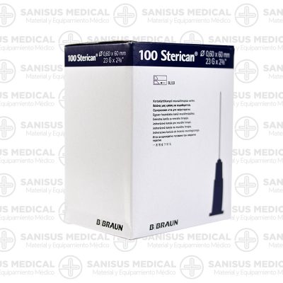Agujas Sterican Braun 23G x 2 3/8″ 0,60 x 0,60mm Azul
