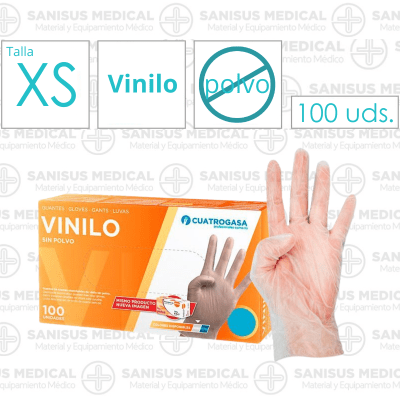 Guantes de Vinilo sin Polvo Talla XS - Caja 100 uds