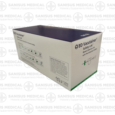 Palomilla Vacutainer de seguridad BD 21G con portatubos Verde - 8 Cajas de 25 uds  - Ref 368654 - Imagen 2