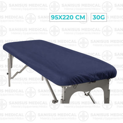 Sábana ajustable 95x220 cm Azul  Bolsa 10 uds.