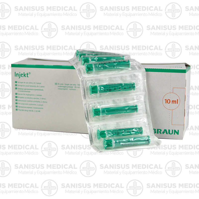 Jeringa Braun 10ml de 2 Cuerpos Luer Excéntrico Caja 100 uds - Imagen 2