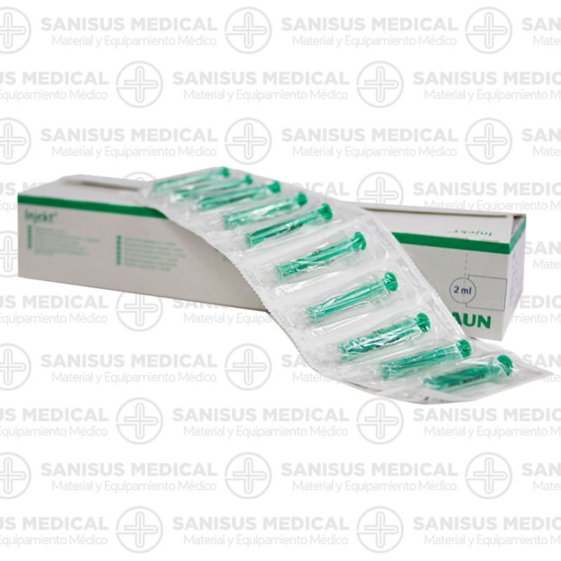 Jeringa Injekt Braun 2ml de 2 cuerpos Luer céntrico Caja 100 uds - Imagen 2
