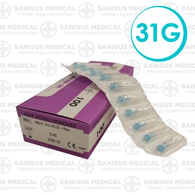 Agujas mesoterapia meso-relle 31G 0,26x6mm