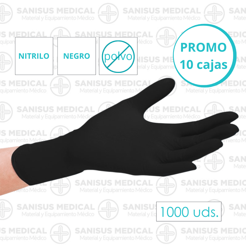 guantes nitrilo negro
