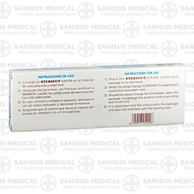 Tiras con indicador químico de esterilización de vapor clase 4 - 19x190mm -  250uds - Imagen 2