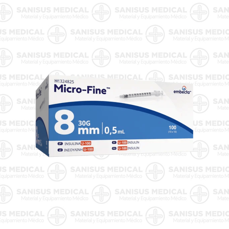 Jeringa de Insulina BD (Embecta) Micro-Fine 0,5 ml Aguja 30G 0,30x8mm BD Caja 100 uds - Imagen 2