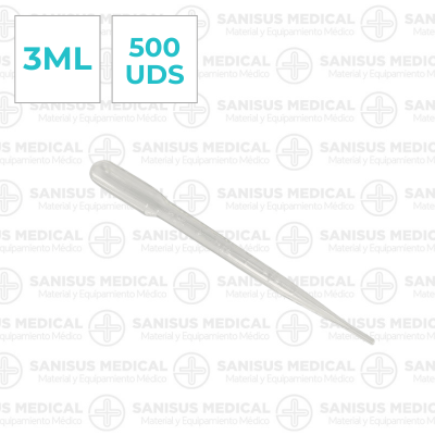 Pipetas Pasteur 3 ml Caja de 500uds