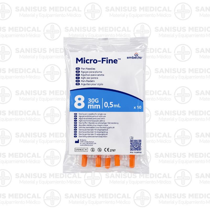 Jeringa de Insulina BD (Embecta) Micro-Fine 0,5 ml Aguja 30G 0,30x8mm BD Caja 100 uds - Imagen 3