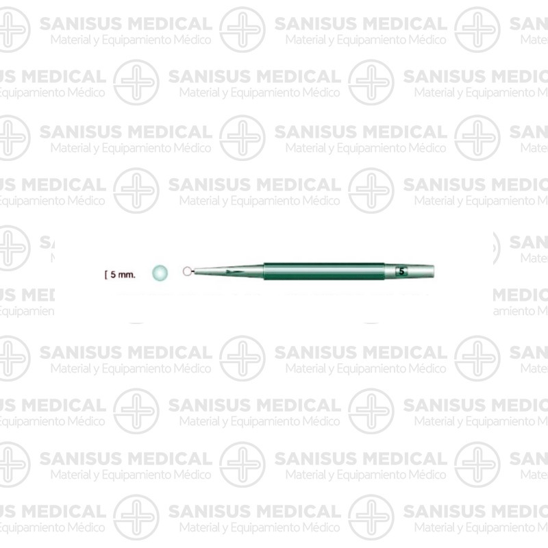 Cureta dermatológica desechable y estéril   5mm  1ud