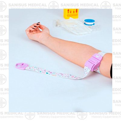 Torniquete de tela elástica estampado rosa - Imagen 2