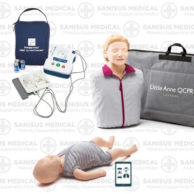 Pack desfibrilador entrenamiento PRESTAN AED Ultratrainer + Maniquí adulto + Maniquí neonatal