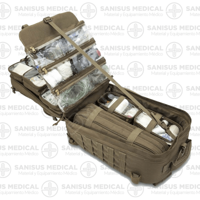 Mochila táctica sanitaria rescate coyote tan PARAMED'S - Imagen 4
