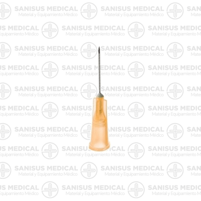 AGUJA 25G 5/8 16 x 0,5 ( 300600) NARANJA Aguja hipodérmica de alta calidad diseñada para ser lo más afilada posible, su facilidad de penetracion permite administrar inyecciones de forma indolora garantizando una mayor comodidad para el paciente. Se adaptan a conos Luer y Luer-Lock.