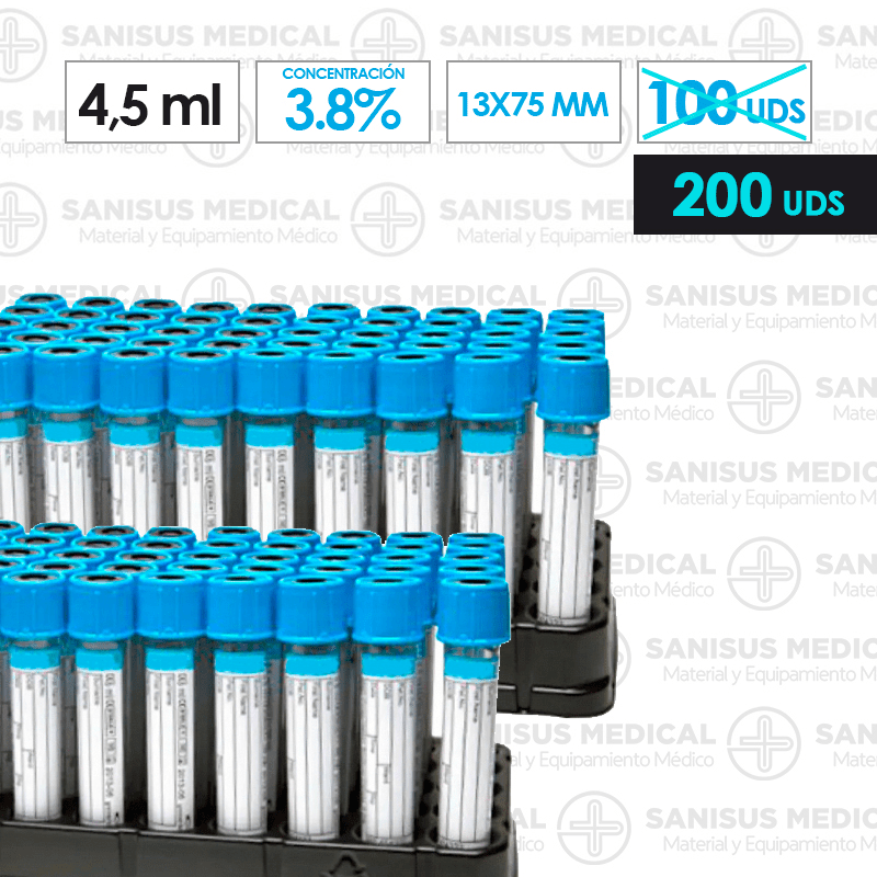 Tubo citrato 4.5 Promo 200 uds