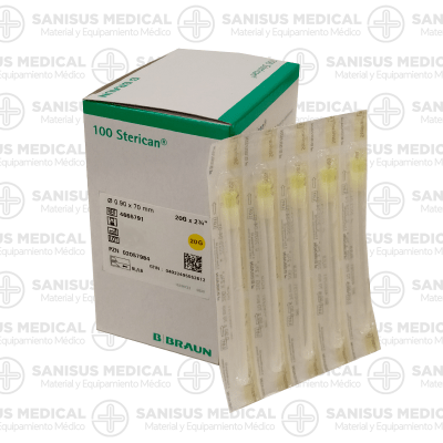 Agujas Braun Sterican 20G x 2 3/4″ 0,90 x 70mm Amarilla Caja 100 uds - Imagen 2