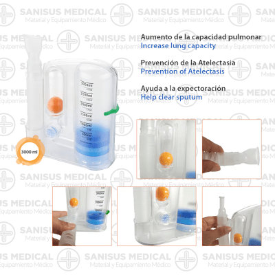 Incentivador Inspiratorio Volumétrico BCRespiVol 3000ml - Imagen 2