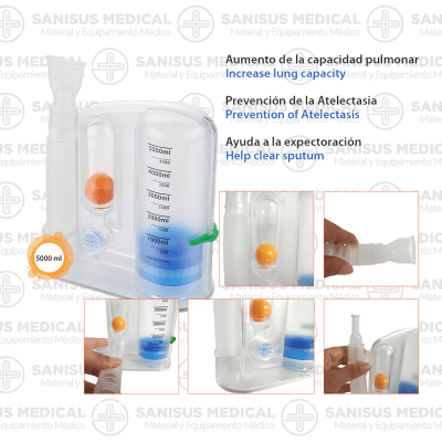 Incentivador Inspiratorio Volumétrico BCRespiVol 5000ml - Imagen 3