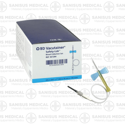 Palomilla de seguridad BD vacutainer 23G Azul Caja 50 uds - Ref 367284 - Imagen 2