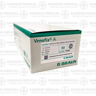 Palomilla Venofix 27G 0,40 x 16 mm Gris Caja 50 uds - Imagen 2