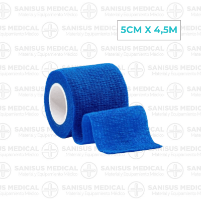 Venda elástica cohesiva azul 5cm x 4,5m