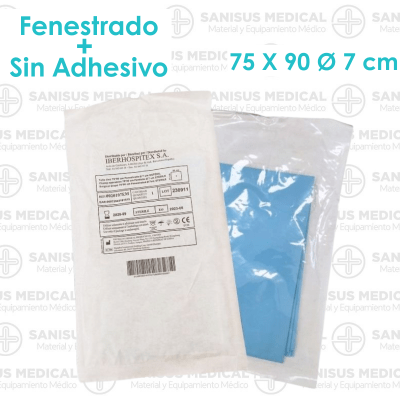 Talla o Paño estéril plastificado fenestrado Sin adhesivo 75 X 90 cm