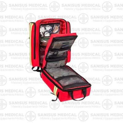Mochila de rescate para emergencias roja Soporte vital Básico - Imagen 2