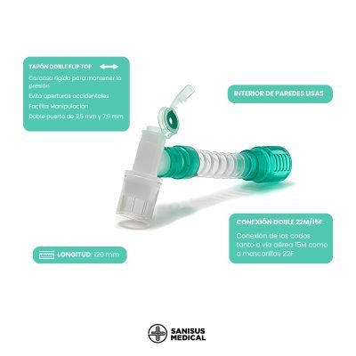 Conexiones Pacientes de alma lisa con codo swivel - Imagen 2