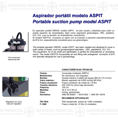 Aspirador portátil Aspit | 13,3L/min - Imagen 2
