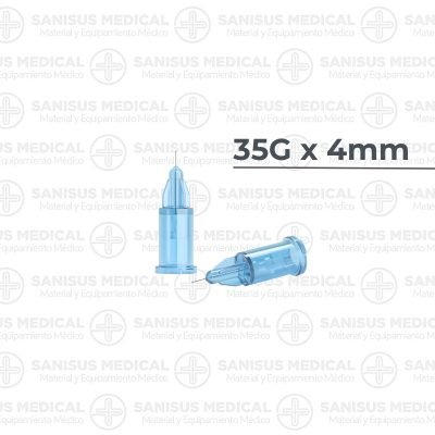 Aguja mesoterapia 35G 4mm Ultra LDS en envase estéril - Pack 10 unidades