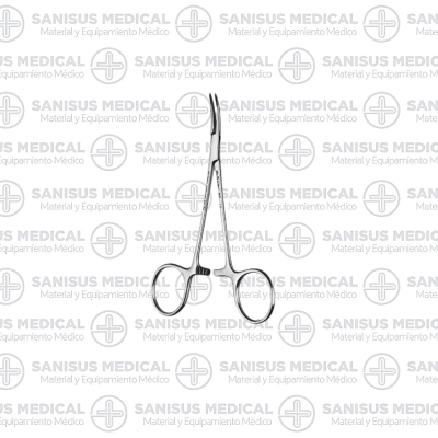 Pinza mosquito curva sin dientes  12.5 cm