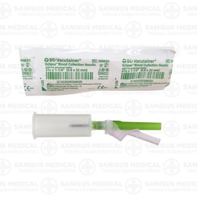 Aguja de seguridad 21G 0.8X25mm con cámara de visualización Caja 50 uds (ref: 368835)