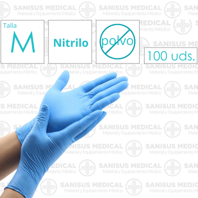 Guantes de nitrilo estériles Caja 50 pares talla M