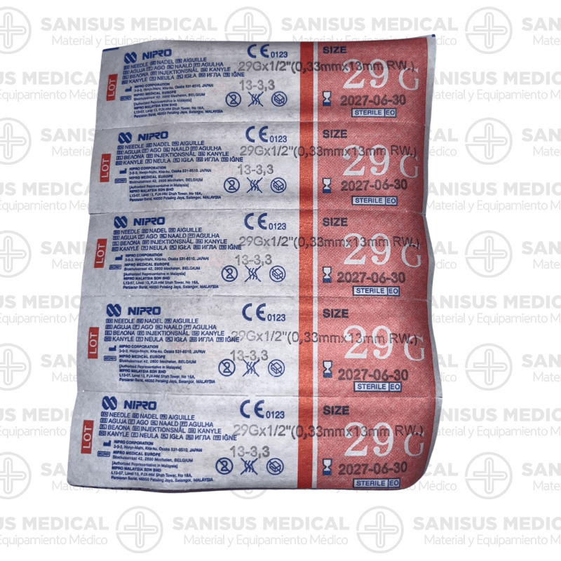 Agujas Nipro 29G 0,33mm x 13mm - Imagen 4