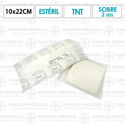 Gasa Esteril TNT 10 x 22 cm 12 capas Sobre 2 uds