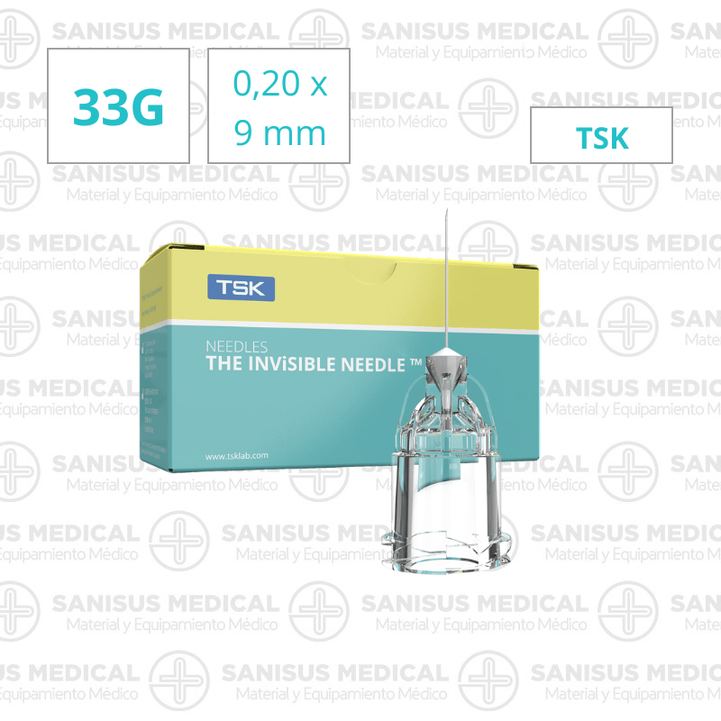 Aguja invisible 33g 0,20 X 9mm TSK 100 uds