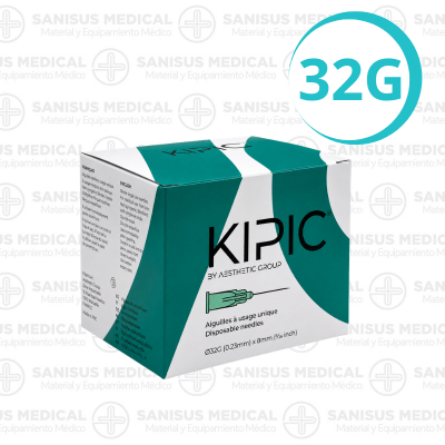 Agujas mesoterapia Kipic 32G 0,23x8mm Caja 100 uds