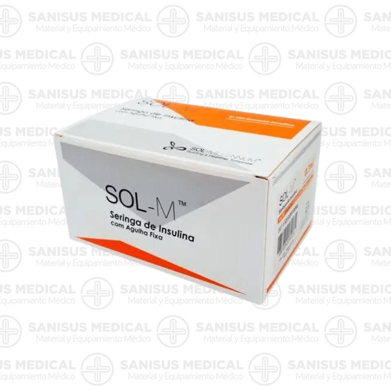 Jeringa insulina 0,3 ml con aguja 30G 0,30 mm X 8 mm - SOL-M caja 100 uds - Imagen 3