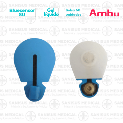 Electrodos de corchete ECG 33x49mm Ambu bluesensor SU Bolsa 60uds