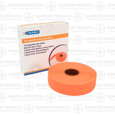 Torniquete libre de látex Naranja klmed de 2,5 x 45 cm 25uds
