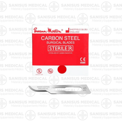 Hojas Bisturí Estériles Swann Morton blades 15 Caja 100 Uds