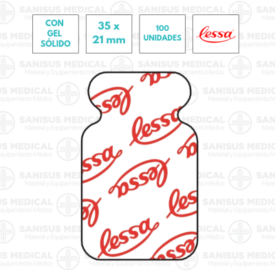 Electrodos ECG 35x21 mm Lessa Bolsa 100 UDS