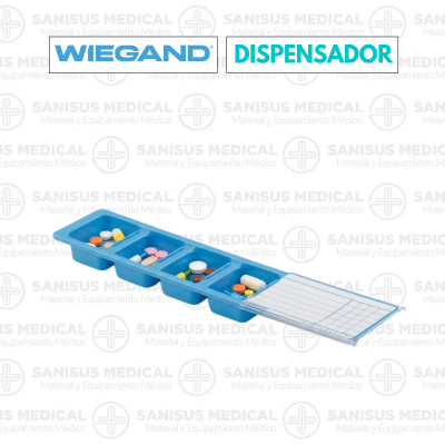 Dispensador Wiergand 4 compartimentos y tapa deslizante